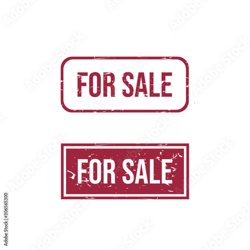 For sale text rubber stamp vector illustration