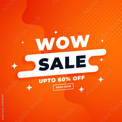 orange attractive sale banner for online shopping