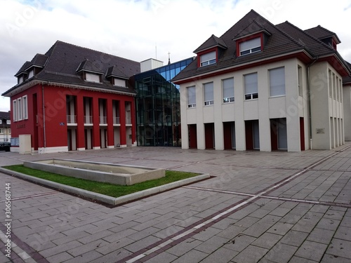 Mairie de Wittelsheim, région mulhousienne (Alsace, Haut-Rhin, France)