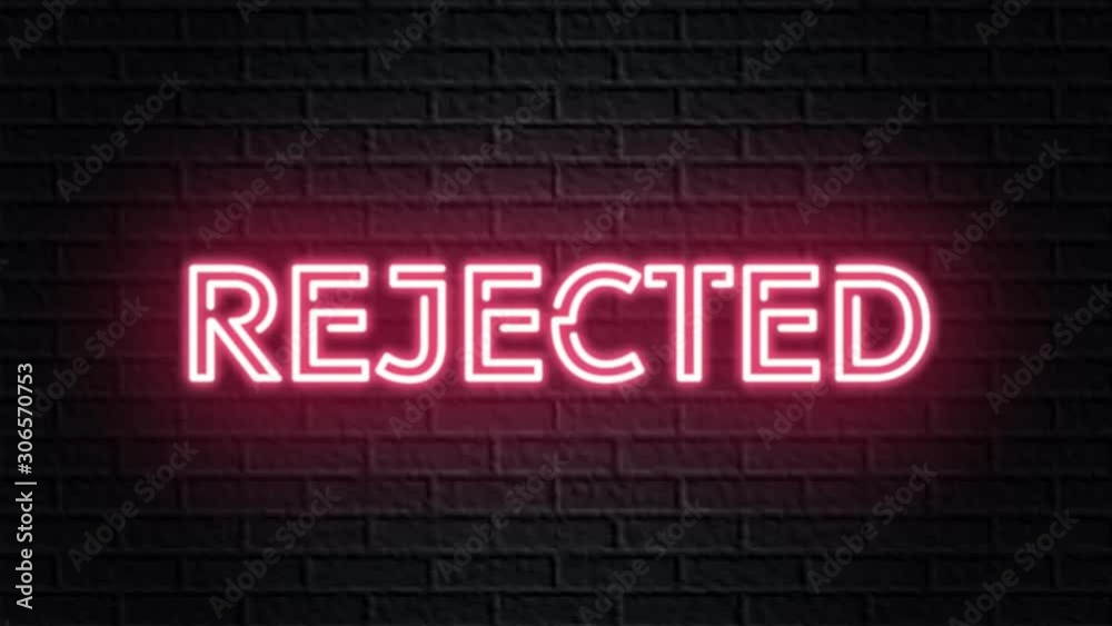 red neon video animation rejected red neon video animation rejected