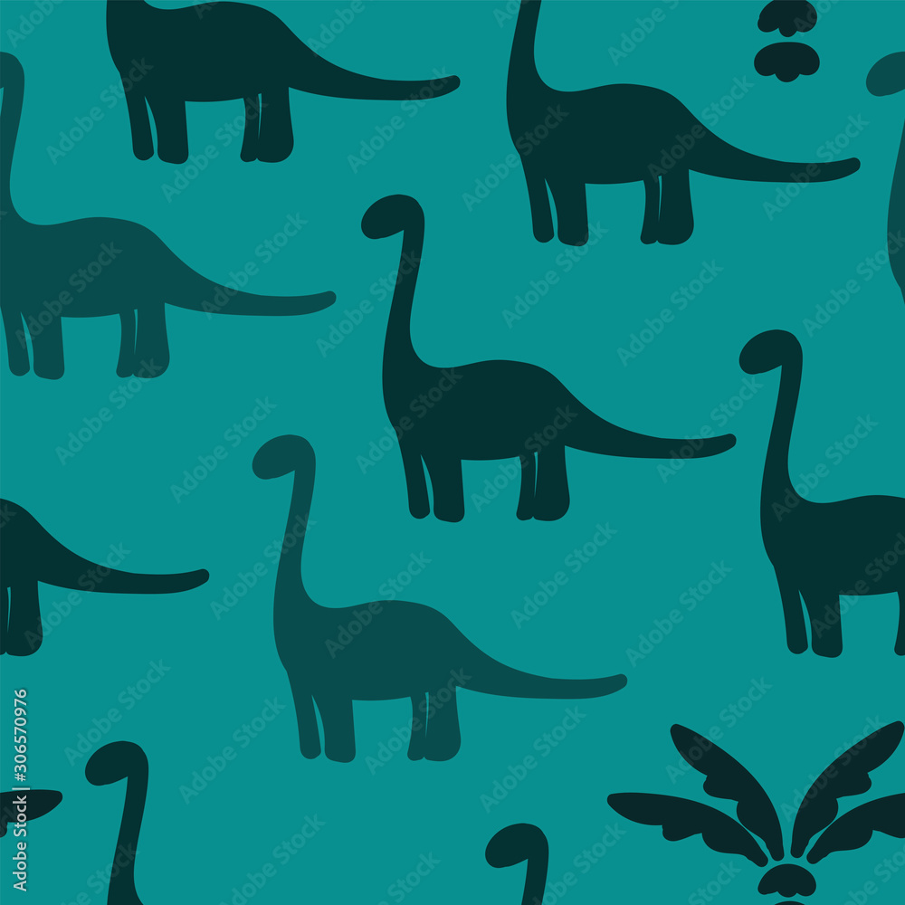 funny vector dinosaurs pattern