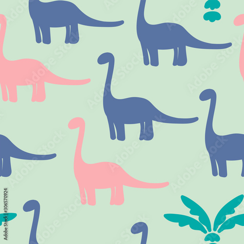 funny vector dinosaurs pattern