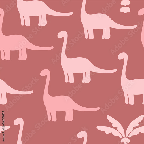 funny vector dinosaurs pattern