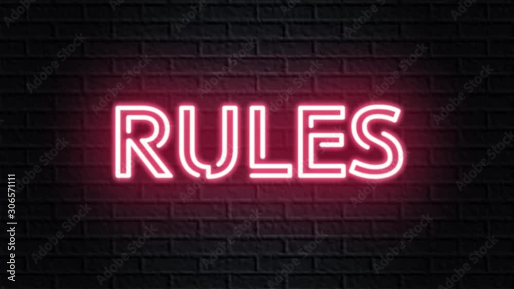 red neon video animation rules