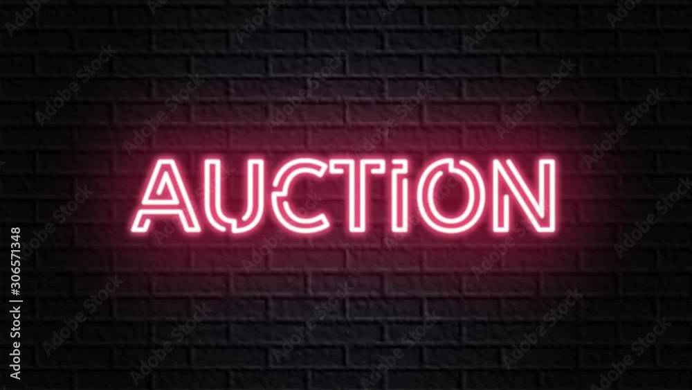 red neon video animation auction red neon video animation auction