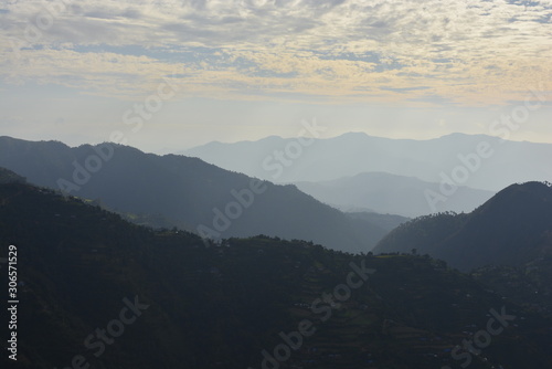 Nepal Himalaya mountain range © ravinepz