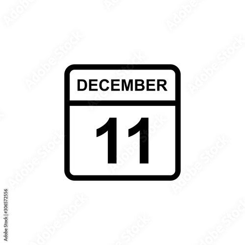 Free Download calendar - December 11 icon illustration isolated vector sign symbol - GFXLoad