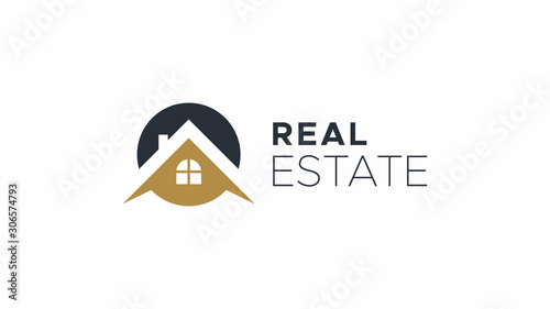 Real Estate Logo. Construction Architecture Building Logo Design Template Element