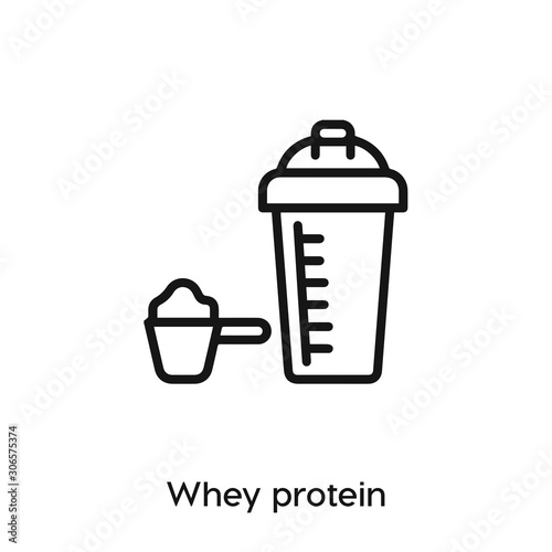 whey protein icon vector sign symbol