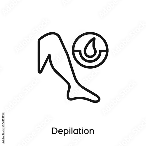 depilation icon vector sign symbol