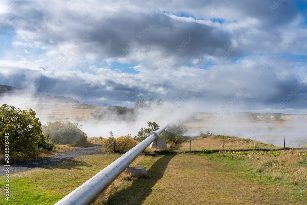 geothermal pipeline in Icland