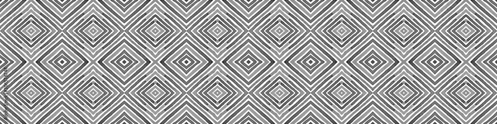 Black and white Seamless Border Scroll. Geometric Black and white Seamless Border Scroll. Geometric