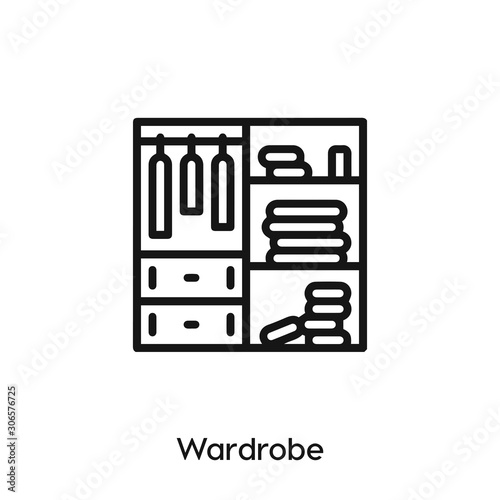 wardrobe icon vector sign symbol