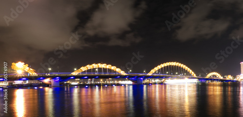 Da Nang, Vietnam Dragon bridge at night