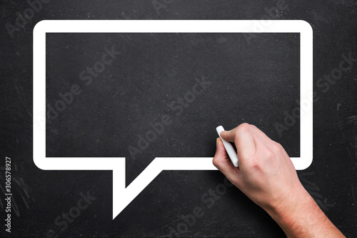 Bilde på lerret hand writing on blackboard with copy space for text