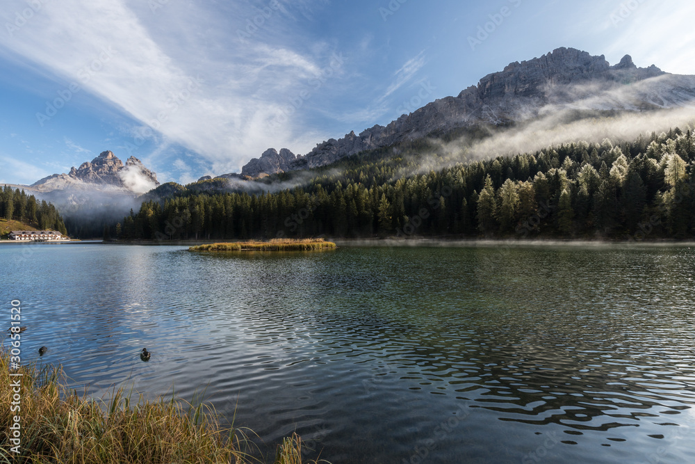 Dolomites: reflections in Lake Misurina!