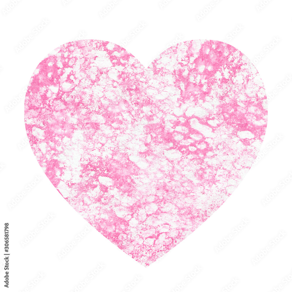 Heart with abstract pink background.