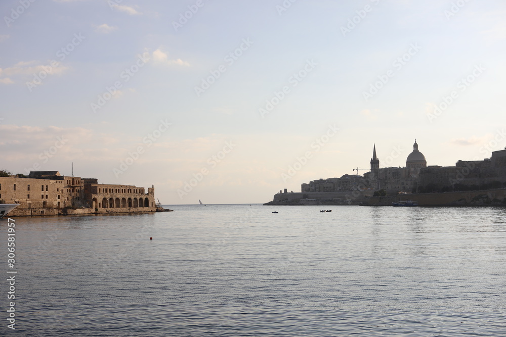 Valletta Hafen Sonnenuntergang