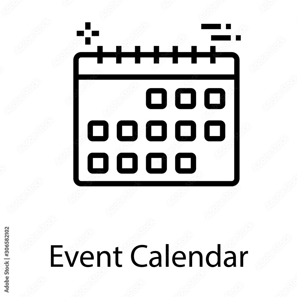Event Calendar Vector Event Calendar Vector