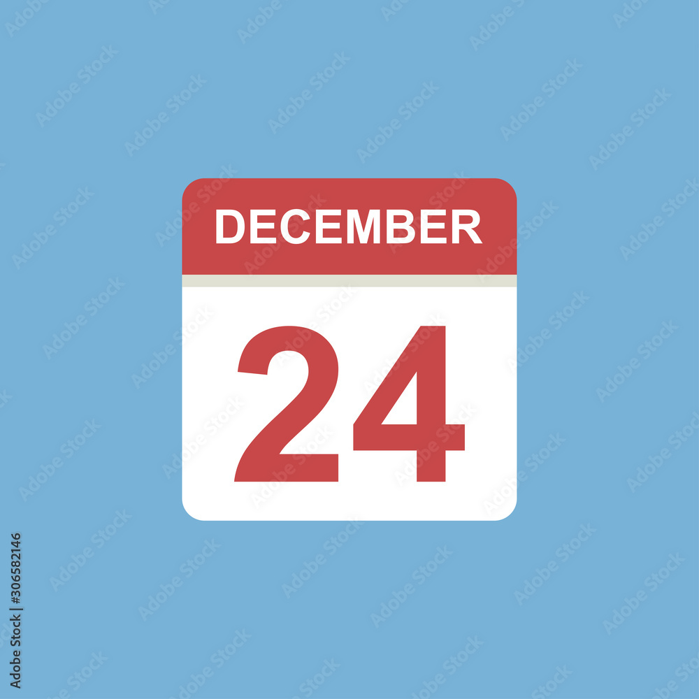 calendar - December 24 icon illustration isolated vector sign symbol calendar - December 24 icon illustration isolated vector sign symbol