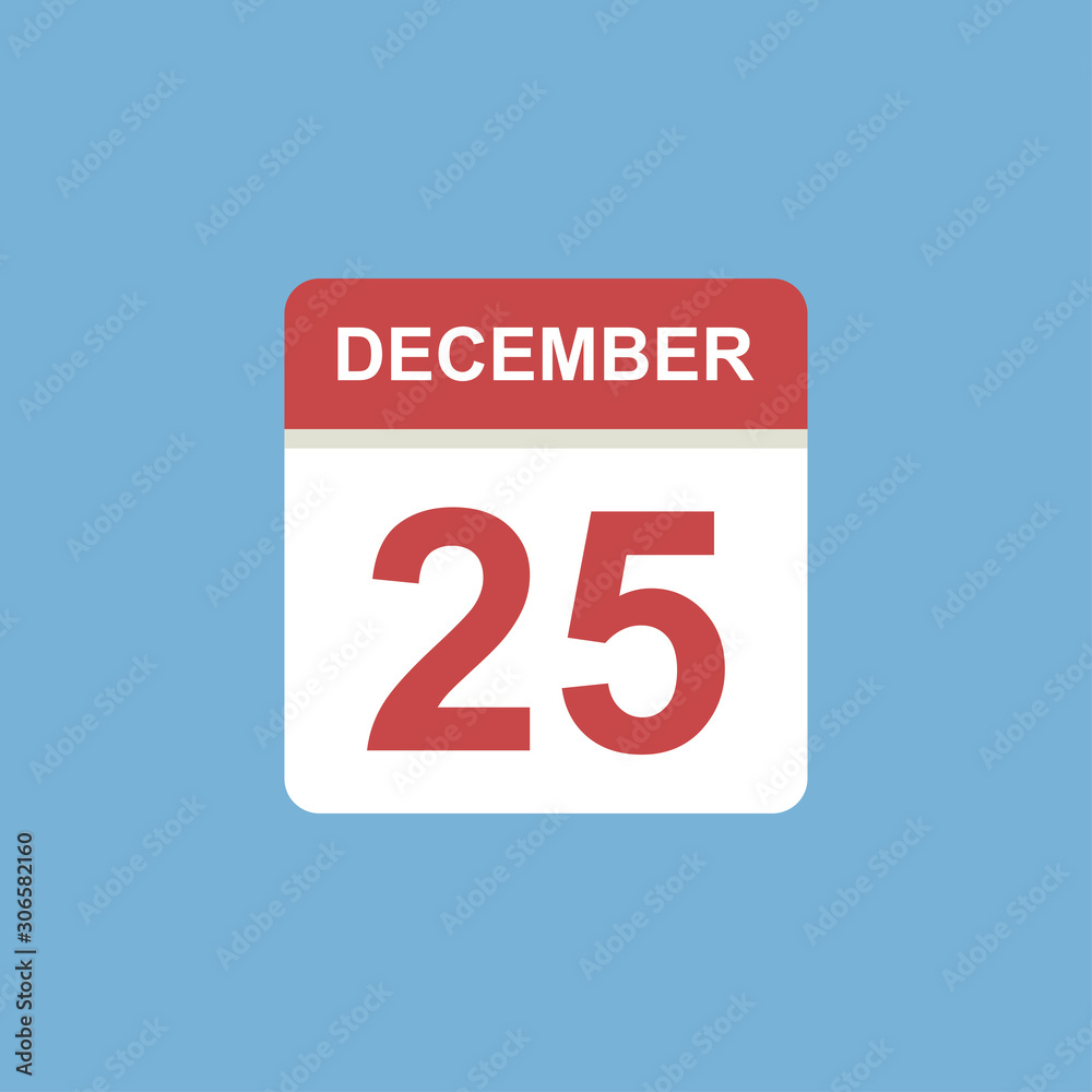calendar - December 25 icon illustration isolated vector sign symbol calendar - December 25 icon illustration isolated vector sign symbol