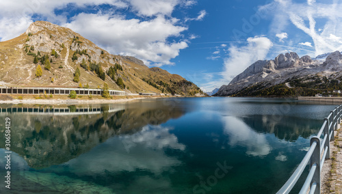 Dolomites: reflections in Fedaia Lake!