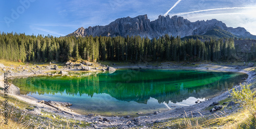 Dolomites: reflections in Lake Carezza!