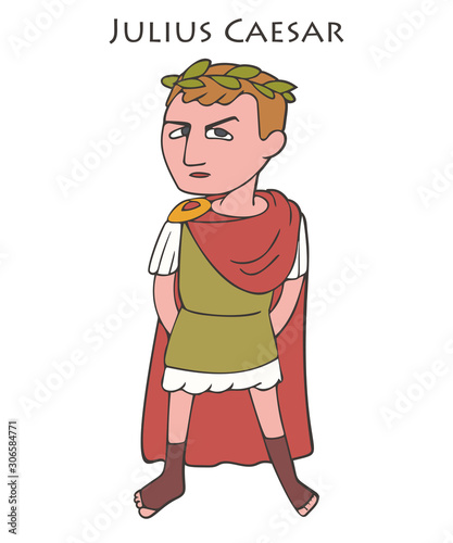 Julius Caesar cartoon vector character