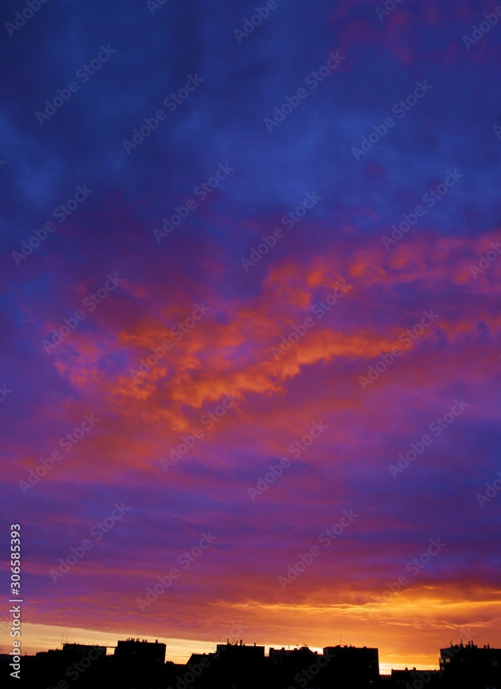 colorful clouds and pretty sky as picturesque phenomenon