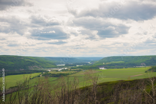 View of Peace River valley from the Peace River Lookout near Fort St. John