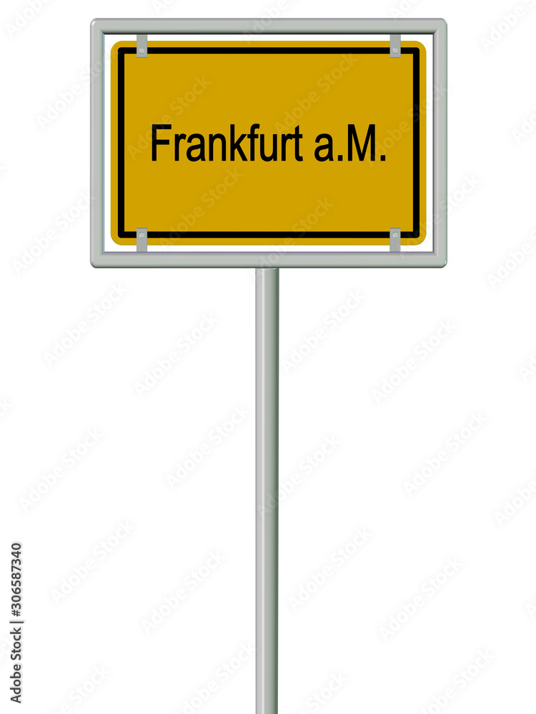 Frankfurt am Main, Ortstafel, Ortsschild Frankfurt am Main, Ortstafel, Ortsschild