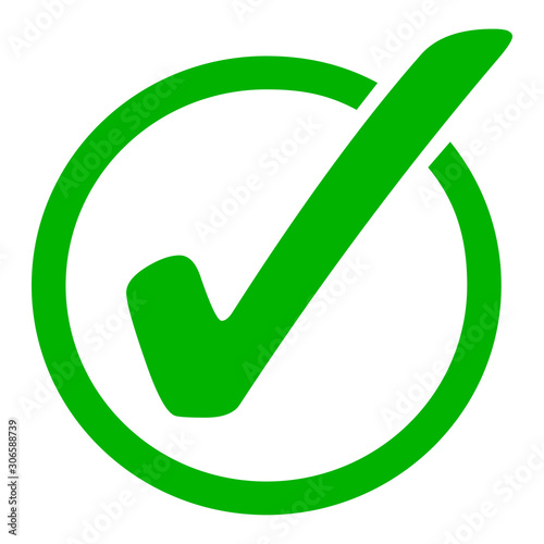 Slika na platnu Green check mark icon