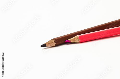 colored pencils on a limited background for drawing graphics