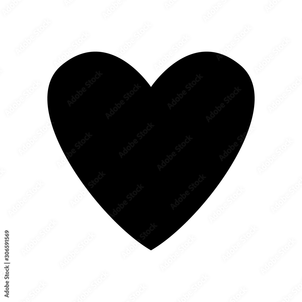 heart love icon simple flat black vector illustration eps10 isolated on white background heart love icon simple flat black vector illustration eps10 isolated on white background