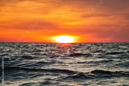 sunset over the sea