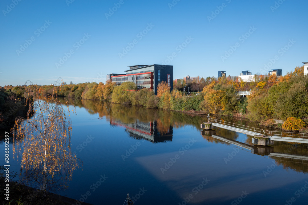 Fototapeta premium Manchester ship canal Eccles Greater Manchester