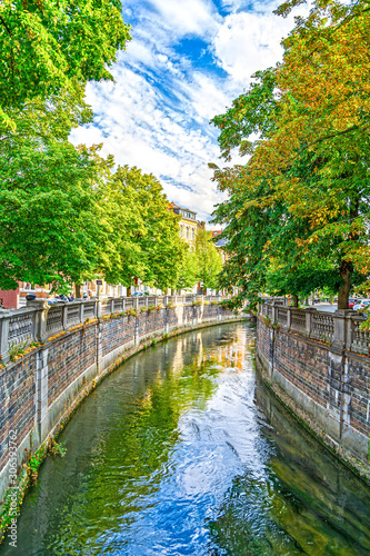 Leuven, Belgium, Dijle / Dyle river water channel photo