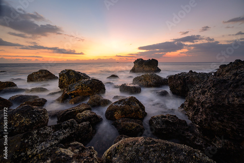 Rocky sunset