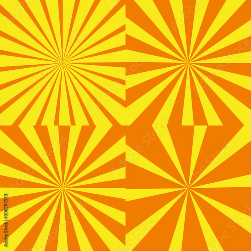 Sun rays, vector retro background abstract set. Vector illustration