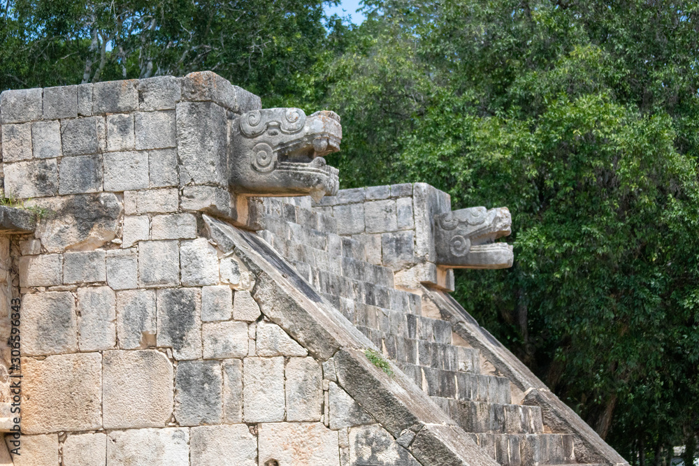 Serpent Sculptures at Chichen Itza, Mexico Serpent Sculptures at Chichen Itza, Mexico