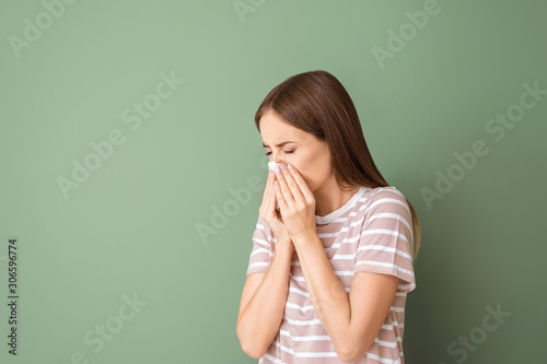 Young woman suffering from ...