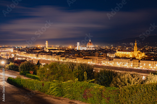 Night view of Florence. Illuminations