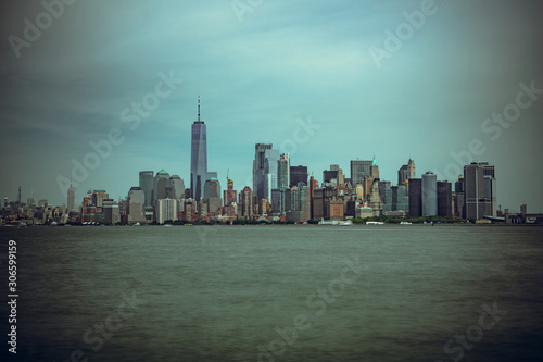 View of south Manhattan from Ellis island