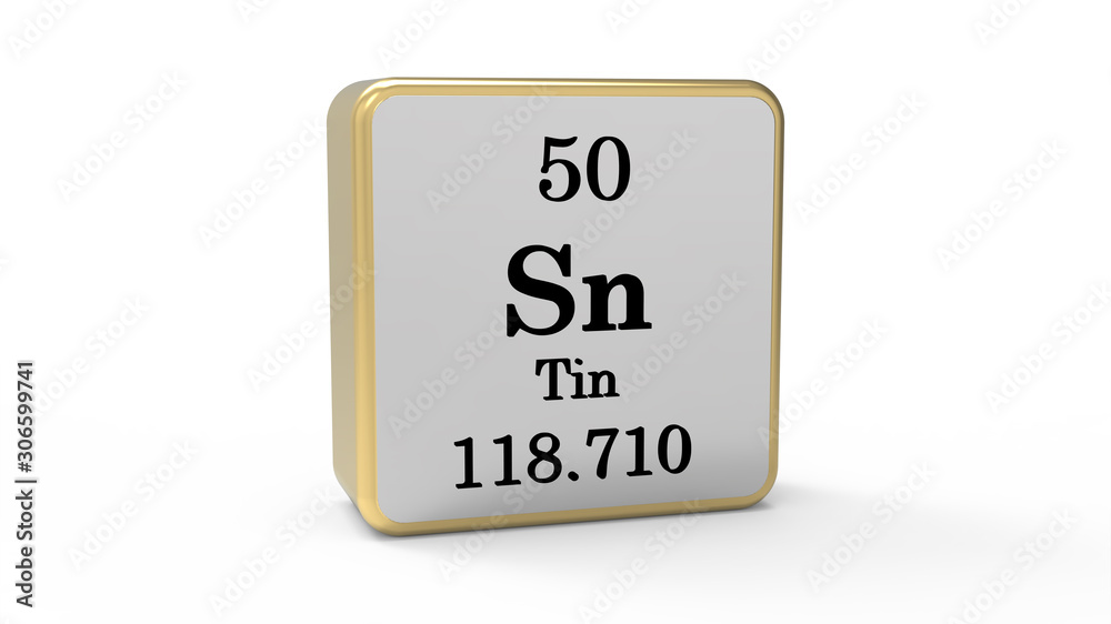 3d Tin Element Sign. Stock image 3d Tin Element Sign. Stock image