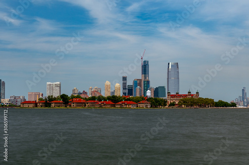 View of south Manhattan from Ellis island