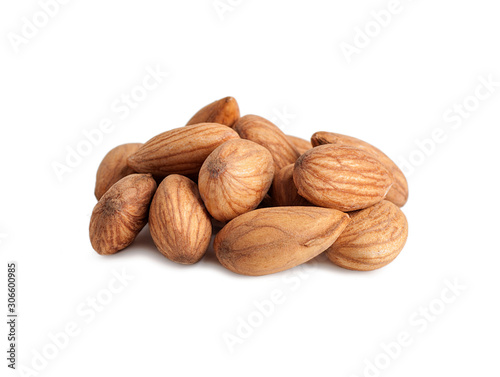 almond pile isolated on white background