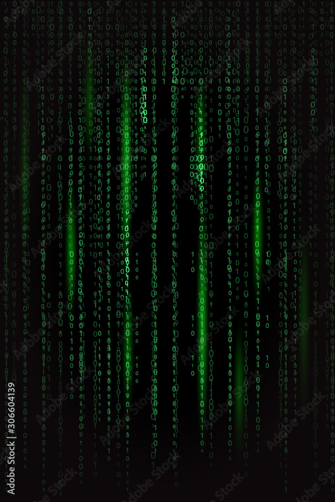 dark green binary code in matrix style with light green highlights on black background texture background. background for design, programming concept, hacking programs, piracy, technology, internet dark green binary code in matrix style with light green highlights on black background texture background. background for design, programming concept, hacking programs, piracy, technology, internet