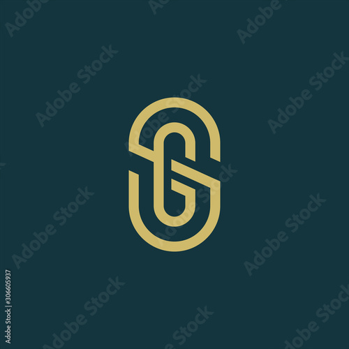 SG Logo. SG Letter Icon Design Vector Illustration. photo