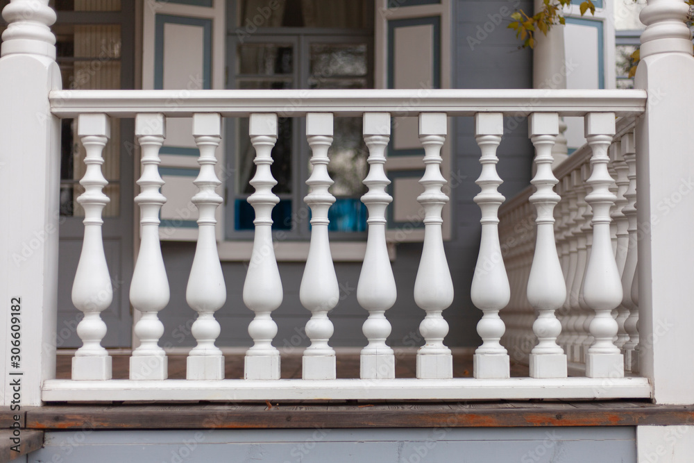 Fototapeta premium Architectural element on the porch of the baluster.