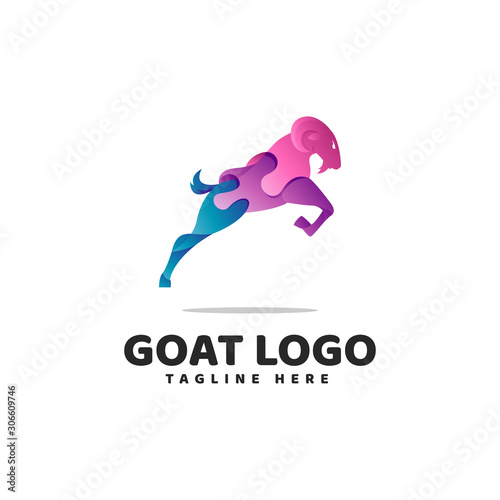 Goad Gradient Modern Logo Vector Icon Illustration